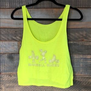 Barbell Babes neon crop top